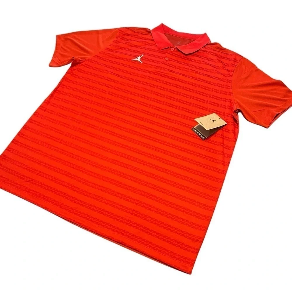 JORDAN DRI-FIT VICTORY COACHES POLO UNIVERSITY RED/GYM RED/WHITE NWT